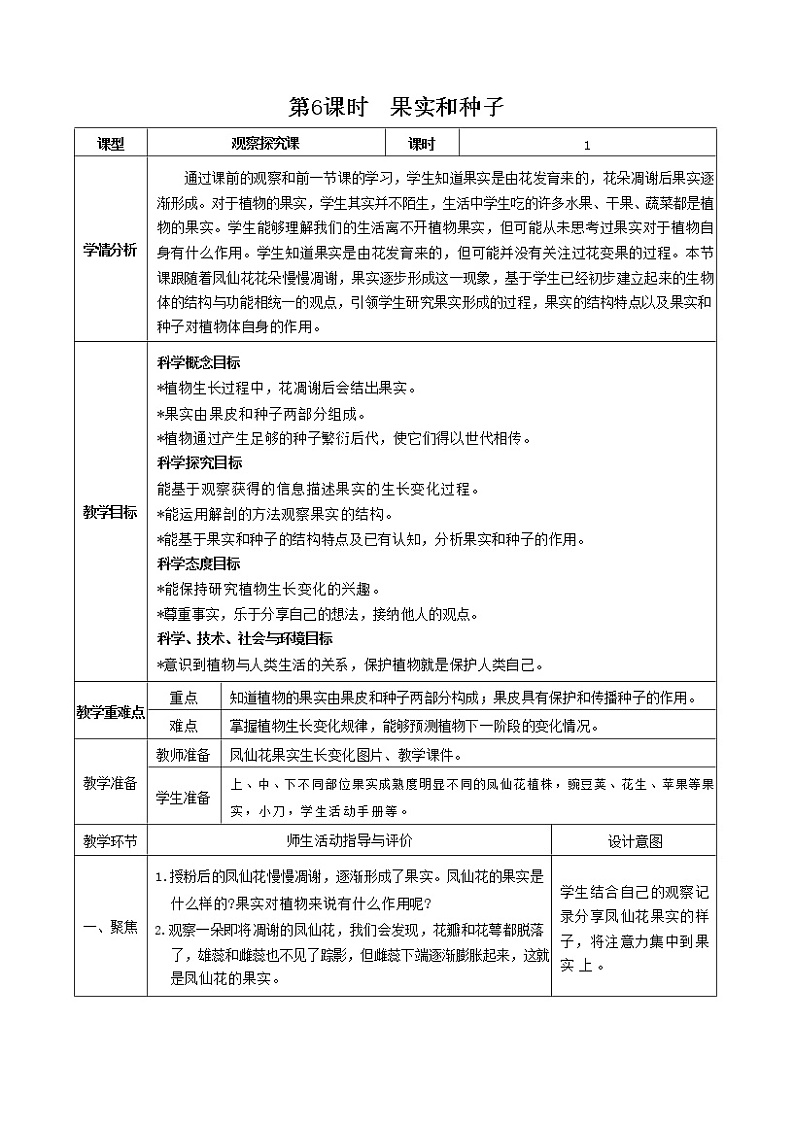 1.6 果实和种子（课件+教案+视频素材）01