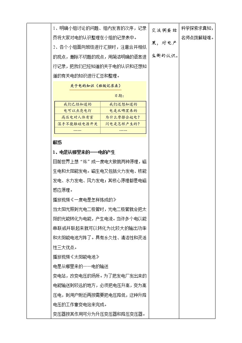 2.1《电和我们的生活》教案 教科版（2017）四年级科学下册第3页