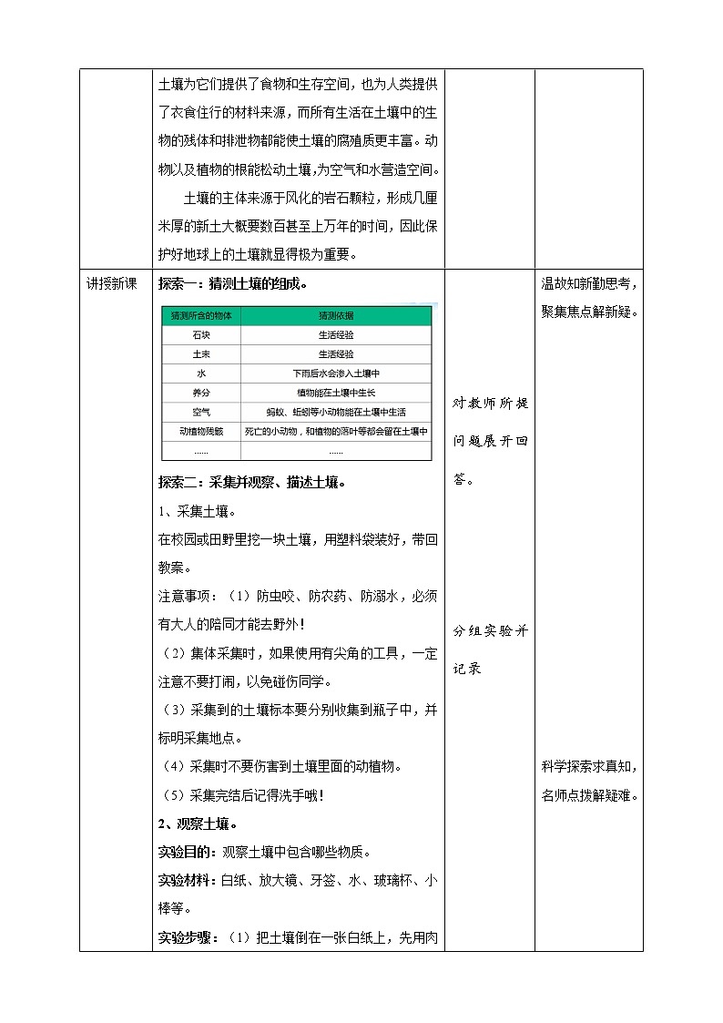 3.6《观察土壤》课件+教案+试题（含解析）+素材 教科版（2017）四年级科学下册02