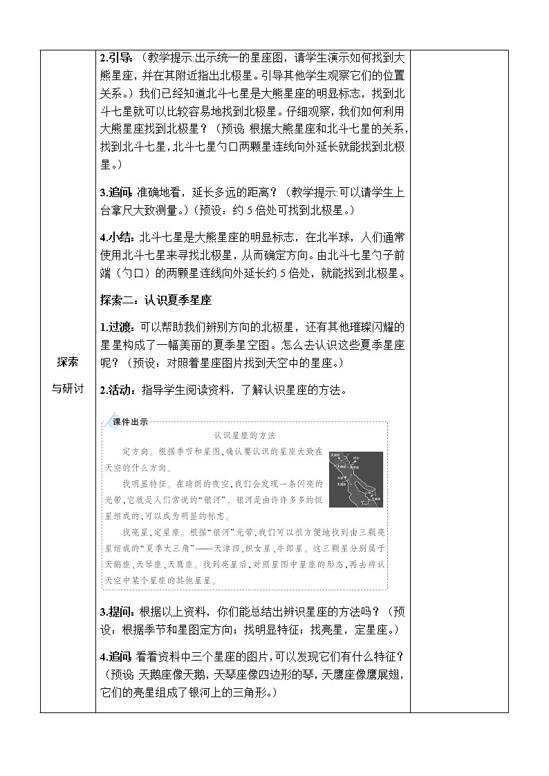 3.5《夏季星空》教案 教科版六年级科学下册第3页