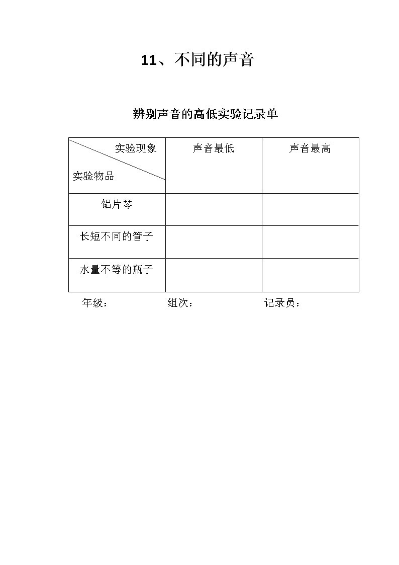 记录单第1页