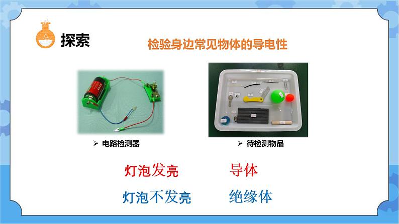 6.导体和绝缘体（课件+探索记录单+素材）-教科版（2017秋）  四年级下册科学05