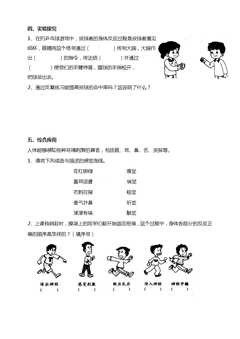 五年级上册科学资料包-4.5身体的“联络员”【课件+教案+试题+素材】教科版02