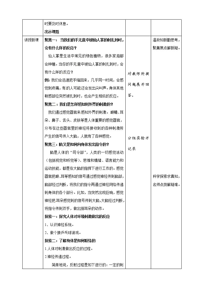 五年级上册科学资料包-4.5身体的“联络员”【课件+教案+试题+素材】教科版02