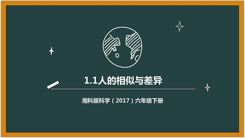 湘科版科学（2017）六年级下册1.1《人的相似与差异》课件01