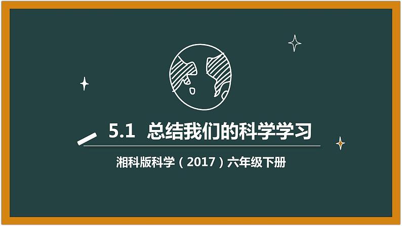 湘科版科学（2017）六年级下册5.1《总结我们的科学学习》课件01