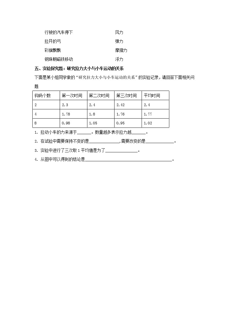 3.8力与运动（课件+教案+课时练）苏教版科学四年级上册02