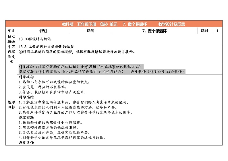 4.7 做个保温杯 教科版五年级下册课件＋教案（2023春新版）01