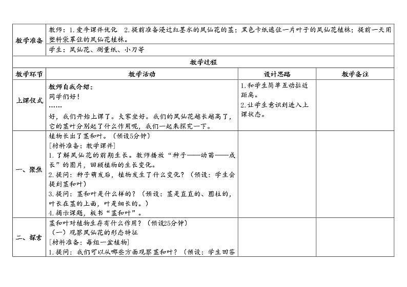 1.4 茎和叶 教科版四年级下册课件＋教案（2023春新版）02