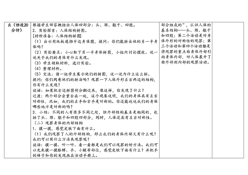二下2-1观察我们的身体 教科版二年级下册课件＋教案（2023春新版）03