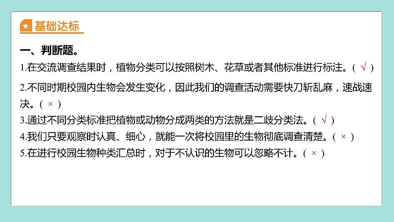 2.2 制作校园生物分布图（习题课件）教科版（2017）六年级科学下册02