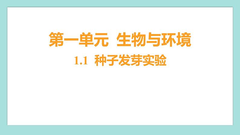 1.1 种子发芽实验（习题课件）教科版（2017）五年级科学下册01