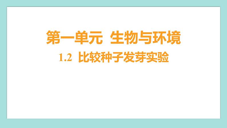 1.2 比较种子发芽实验（习题课件）教科版（2017）五年级科学下册01