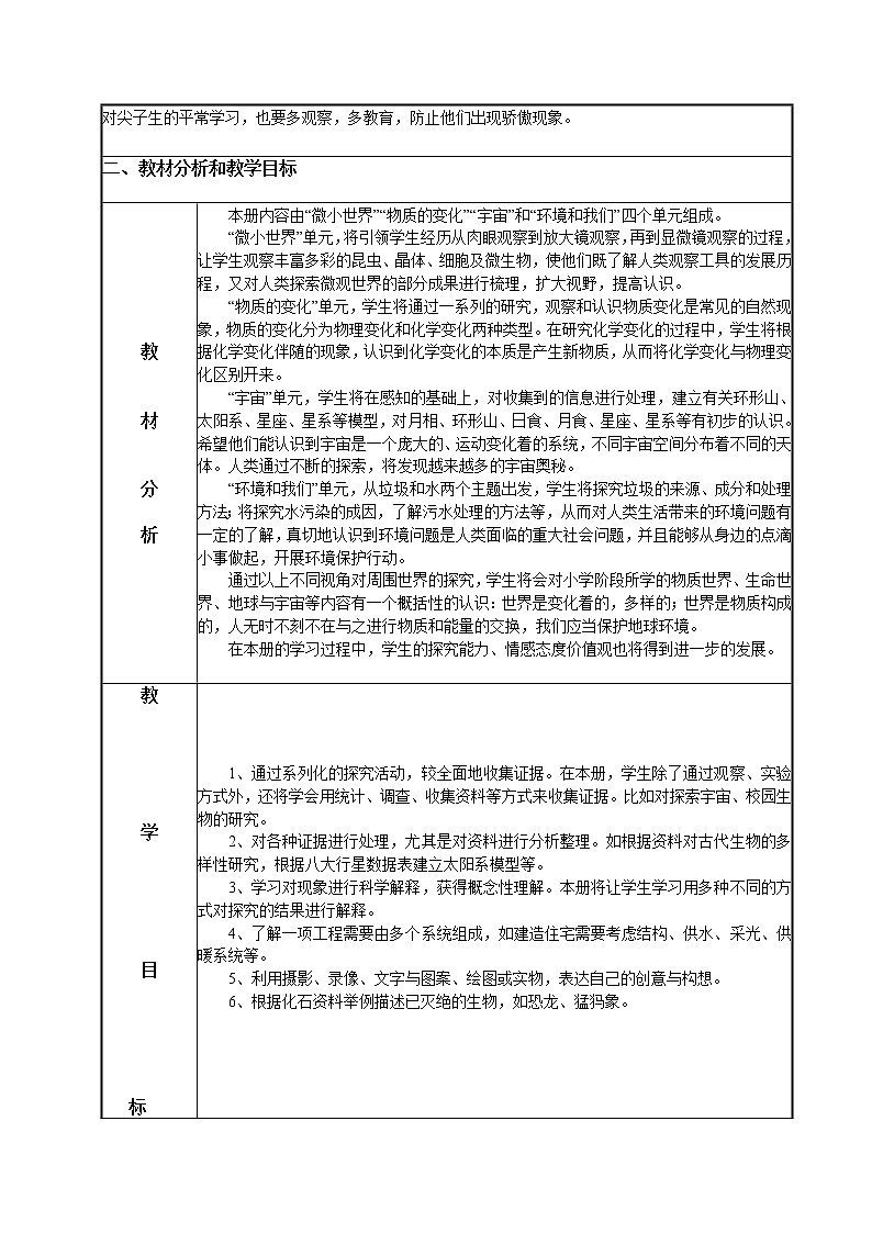 2023年六年级下册科学青岛版教学计划第3页