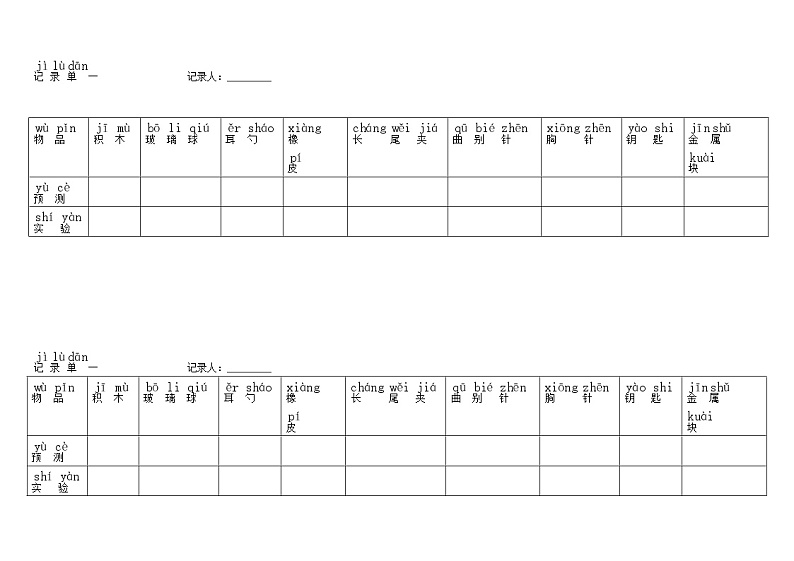 人教鄂教版小学科学一年级下册3.7 认识磁铁 PPT课件+教案+记录单01