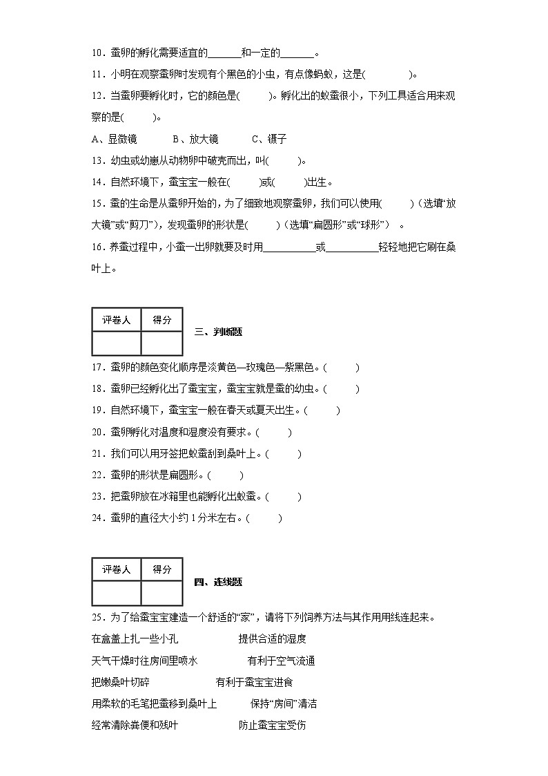 2.1迎接蚕宝宝的到来 练习第2页