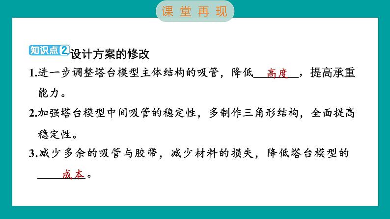 1.7 评估改进塔台模型（习题课件+知识点梳理）教科版六年级科学下册03