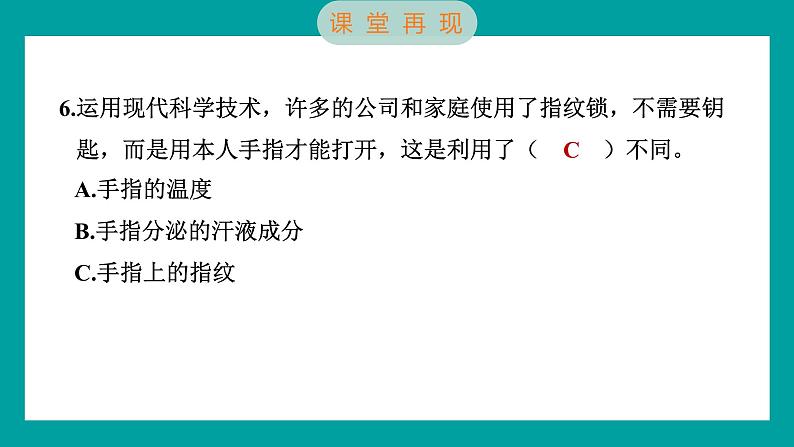 2.5 相貌各异的我们（习题课件+知识点梳理）教科版六年级科学下册07
