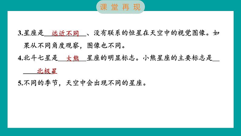 3.4 认识星座（习题课件+知识点梳理）教科版六年级科学下册03