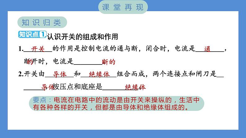 2.7 电路中的开关（习题课件+知识点梳理）教科版四年级科学下册（PowerPoint 打开PPT）02