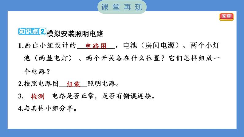 2.8 模拟安装照明电路（习题课件+知识点梳理）教科版四年级科学下册（PowerPoint 打开PPT）03