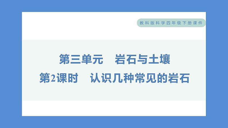 3.2 认识几种常见的岩石（习题课件+知识点梳理）教科版四年级科学下册（PowerPoint 打开PPT）01