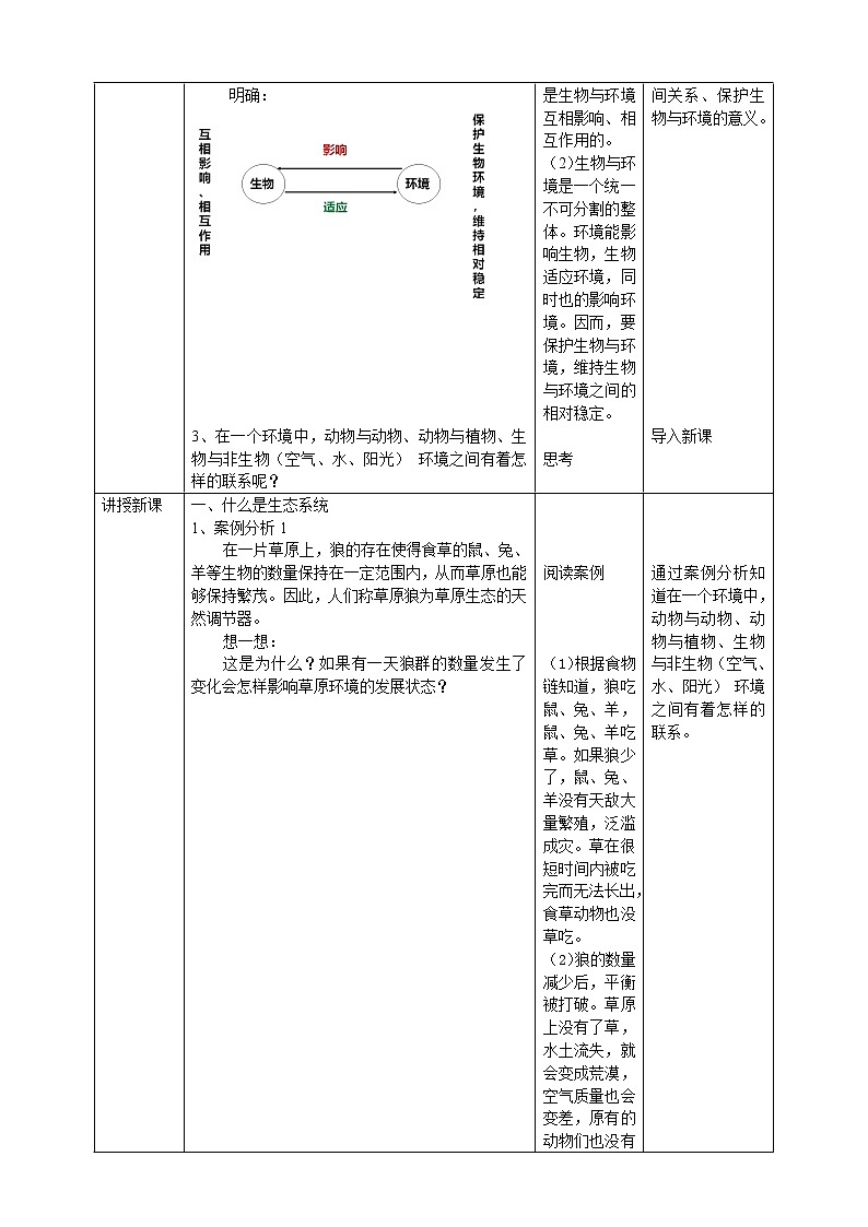 【人教鄂教版】六下科学  1.3《保护生物与环境》课件+教案+同步练习02