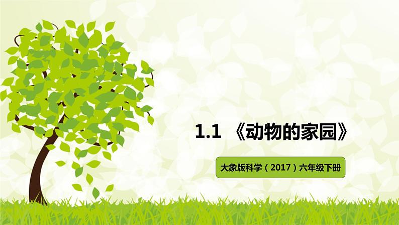 大象版科学（2017）六年级下册1-1《动物的家园》课件01