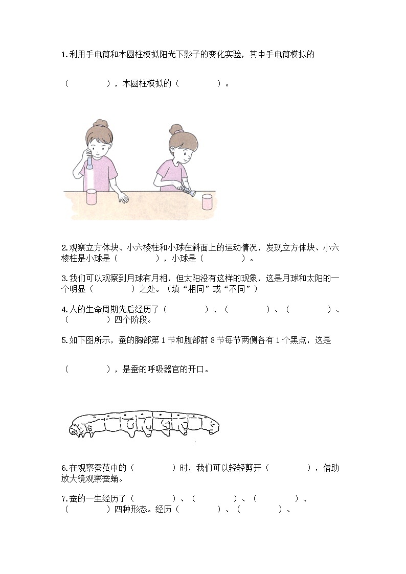 教科版（2017秋）科学 三年级下册 期末测试题（word版 含答案）02