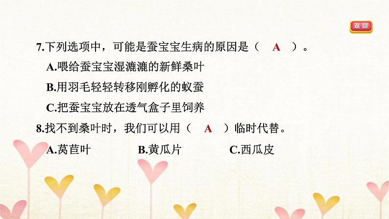 教科版三年级科学下册第2单元第1课时迎接蚕宝宝的到来习题课件第8页