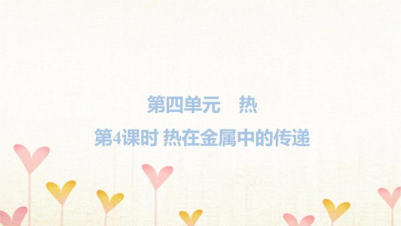 教科版五年级科学下册第4单元第4课时热在金属中的传递习题课件01