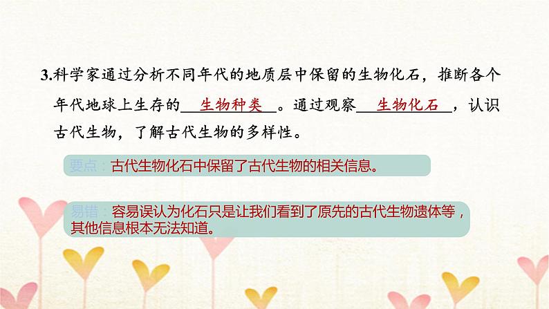 教科版六年级科学下册第2单元第6课时古代生物的多样性习题课件+学案04