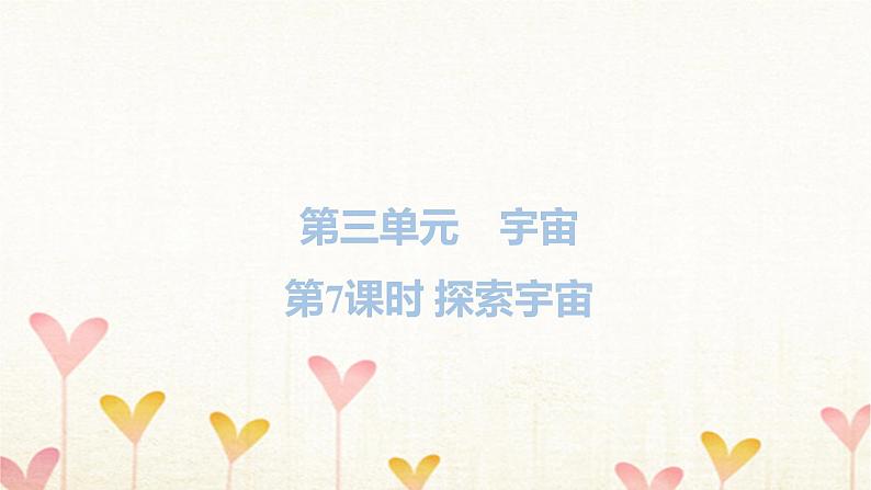 教科版六年级科学下册第3单元第7课时探索宇宙习题课件第1页