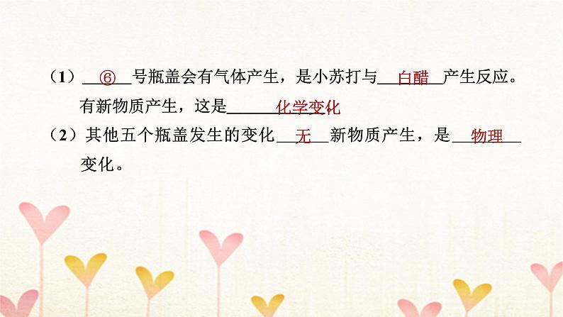 教科版六年级科学下册第4单元第2课时产生气体的变化习题课件+学案07