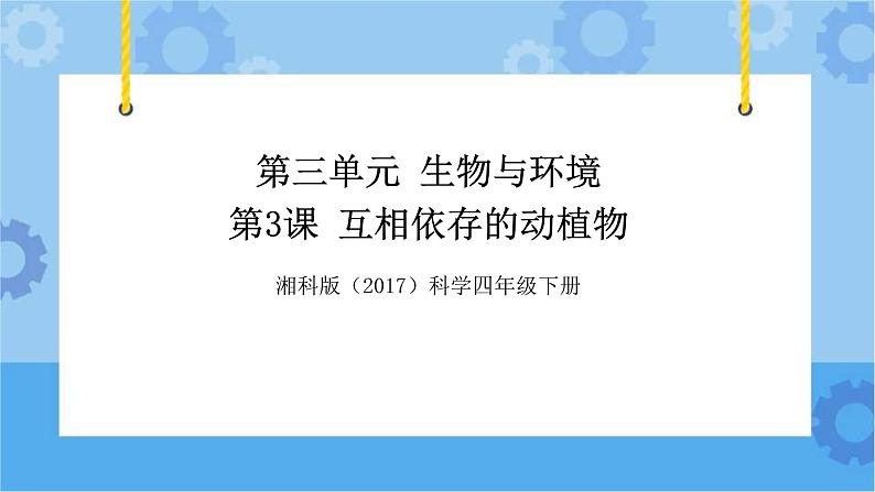湘科版（2017） 四年级下3.3互相依存的动植物（课件+视频引导）01