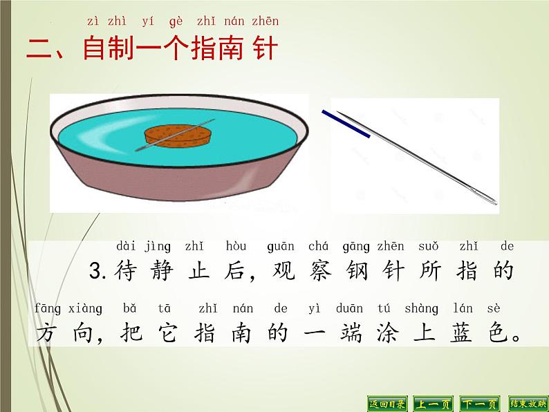 苏教版科学二年级下册 6.自制指南针 课件07