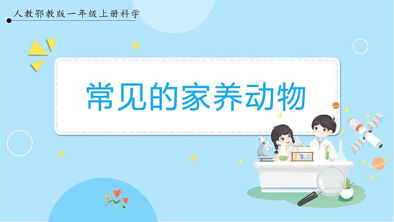 【人教鄂教版】一上科学 2.6《常见的家养动物》（课件+教案+同步练习）01