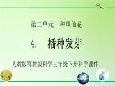 人教版鄂教版科学三年级下册第一单元4.《播种发芽》课件+教案+学案