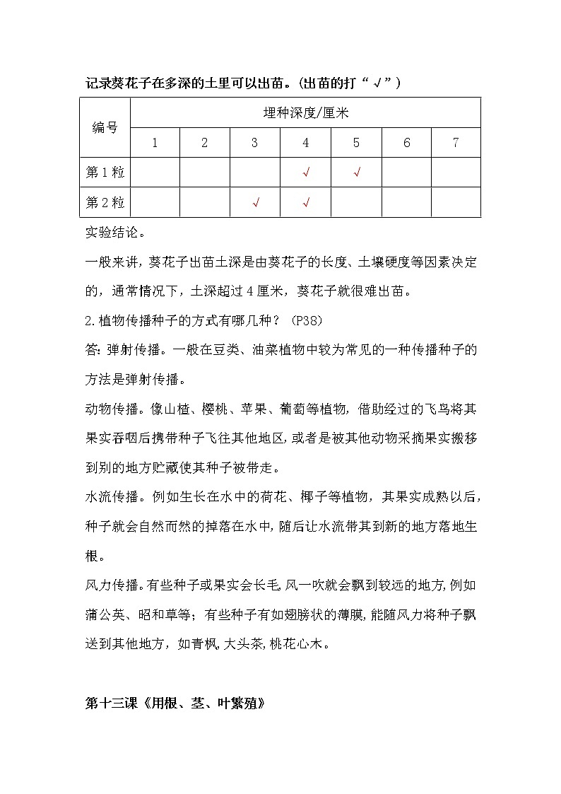 2022-2023学年苏教版科学四年级下册单元复习讲义：第四单元 繁殖（知识点清单）03