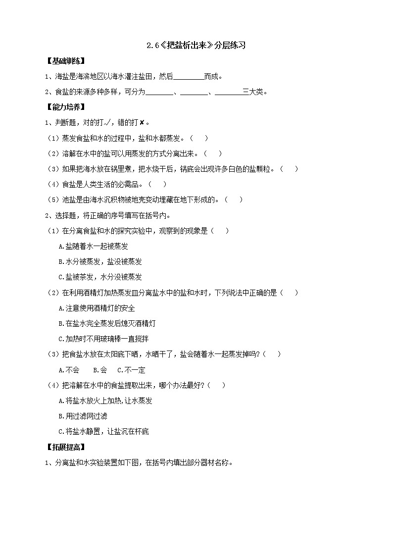 【人教鄂教版】三上科学  2.6《把盐析出来》（课件+教案+练习）01