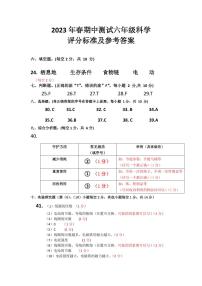 贵州省铜仁市德江县2022-2023学年六年级下学期道德与法治+科学期中试卷（图片版，含答案）