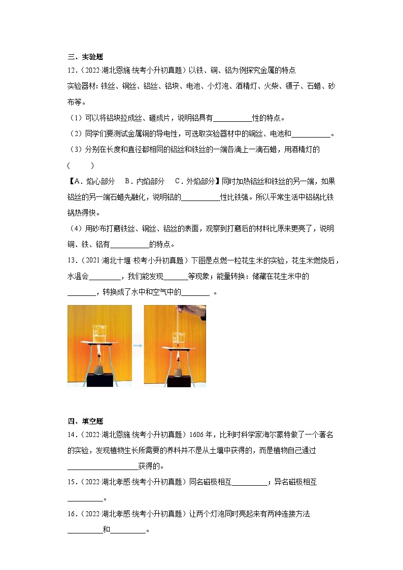 小升初知识点分类-01物质、运动、能量③-小学科学六年级下册第2页