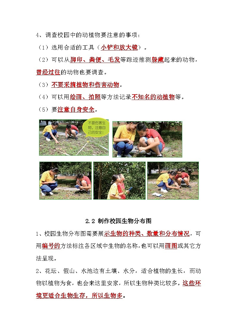 【期末复习】第二单元《生物的多样性》知识点总结——教科版六年级下册科学单元知识点总结02