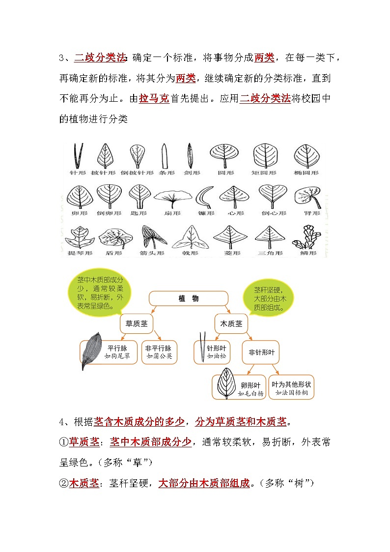 【期末复习】第二单元《生物的多样性》知识点总结——教科版六年级下册科学单元知识点总结03
