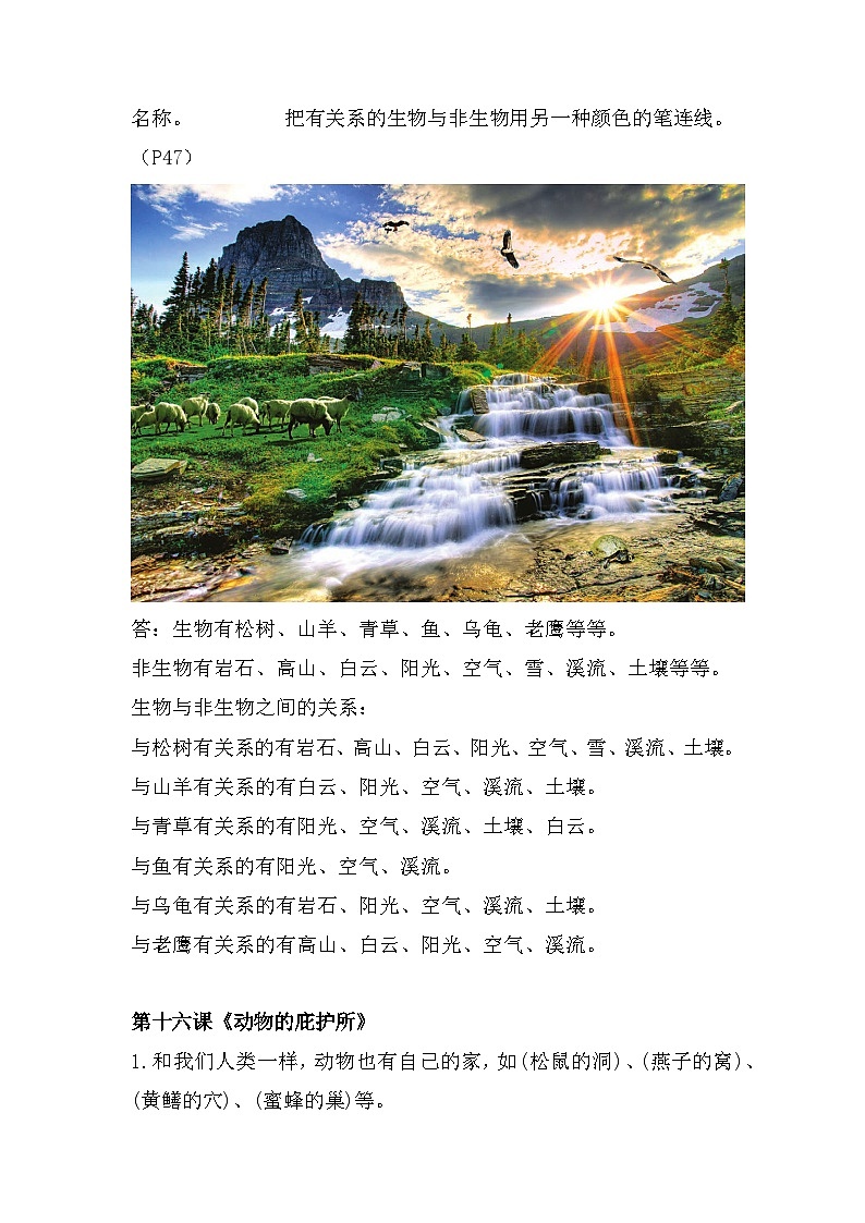 【期末复习】第五单元 生物与环境——四年级下册科学单元知识点总结（苏教版）03