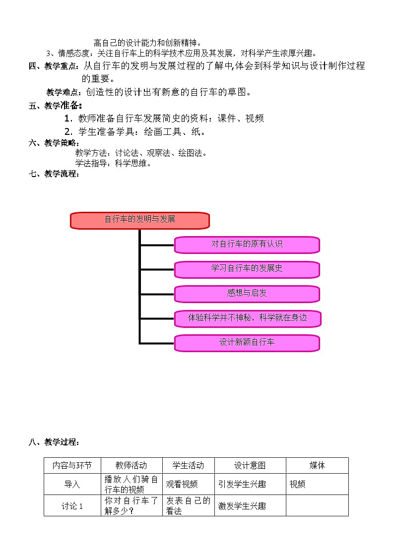 5.自行车的发明与发展 教案第2页