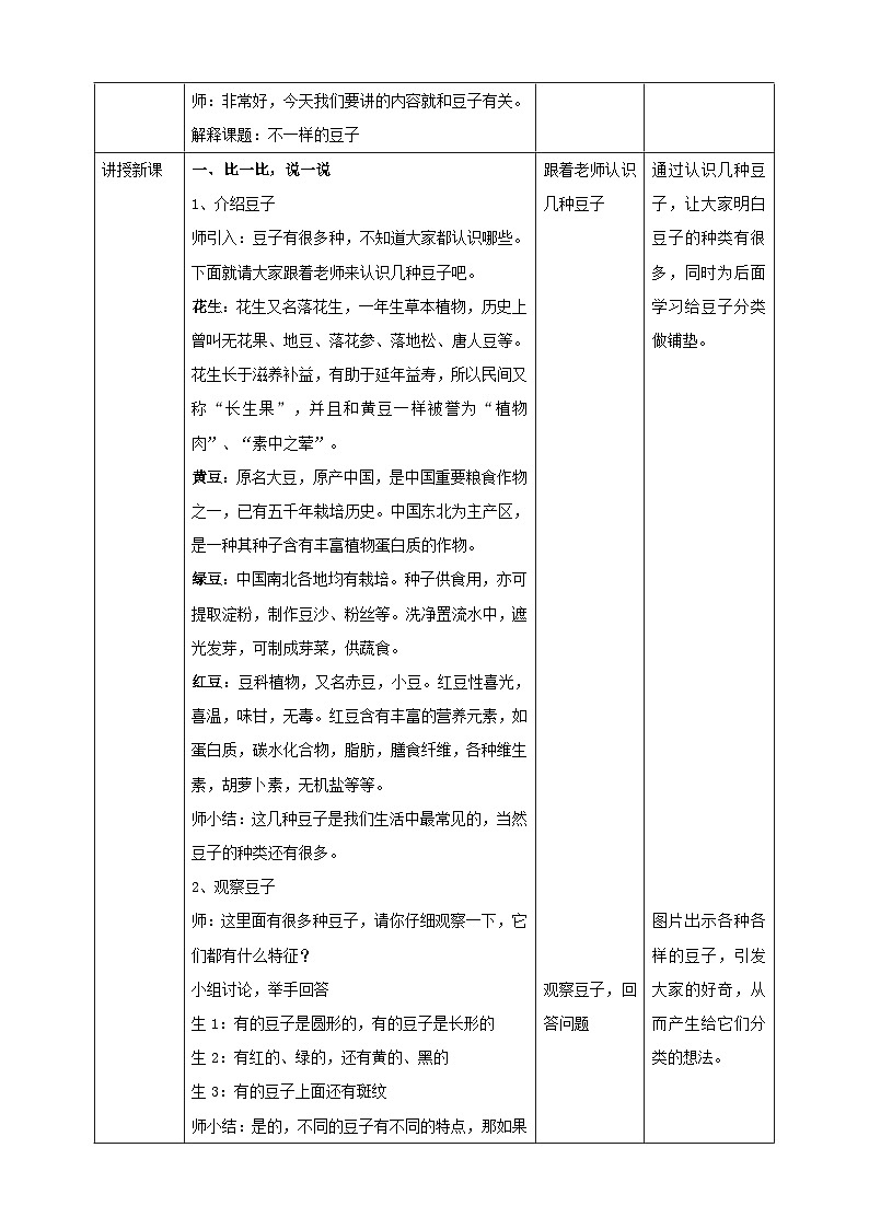 【大象版】一上科学  1.3《不一样的豆子》课件+教案+练习02