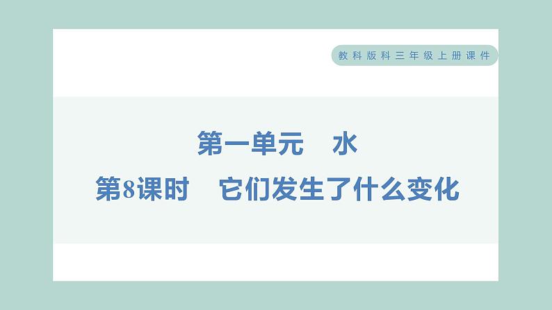 1.8 它们发生了什么变化 习题课件 三年级上册科学教科版第1页