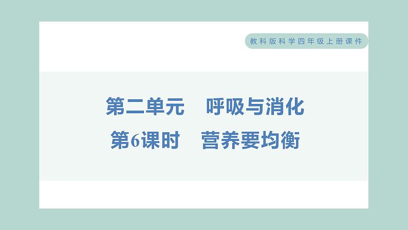 2.6 营养要均衡习题课件 四年级上册科学教科版01