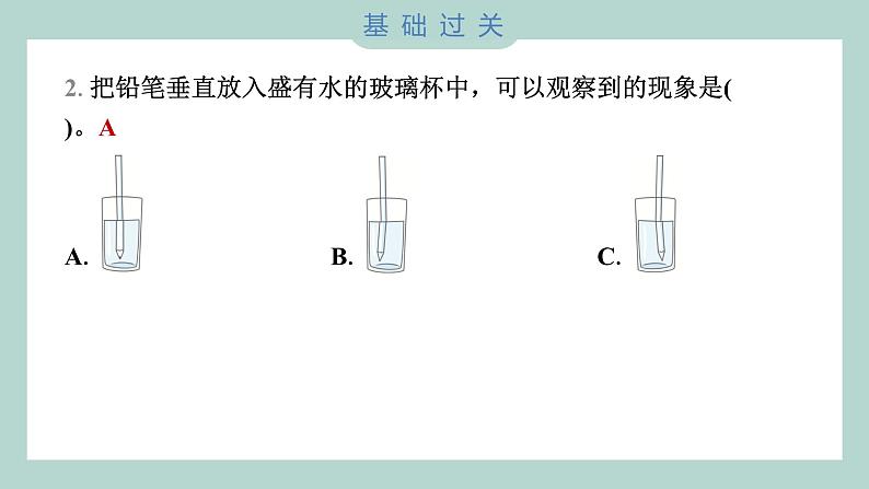 1.4 光的传播方向会发生改变吗 习题课件 五年级上册科学教科版03